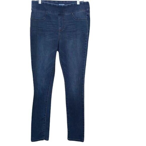 Westport Womens Pull-On Denim Jeans Size 10 Stretch Waistband Dark Wash - Picture 1 of 11